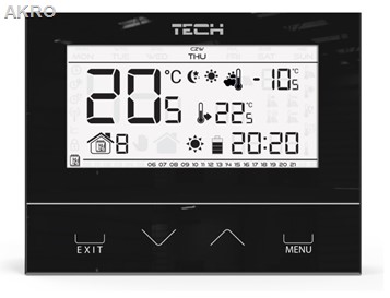 TECH ST-292V3 regulator pokojowy czarny szkło